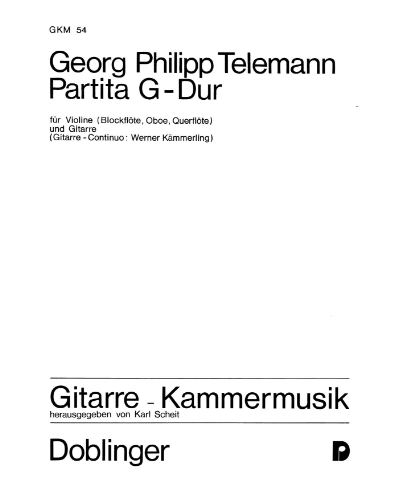 Partita No. 2 in G major — 泰勒曼