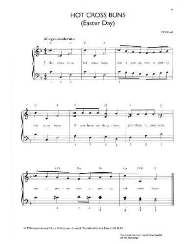 Hot Cross Buns — 传统