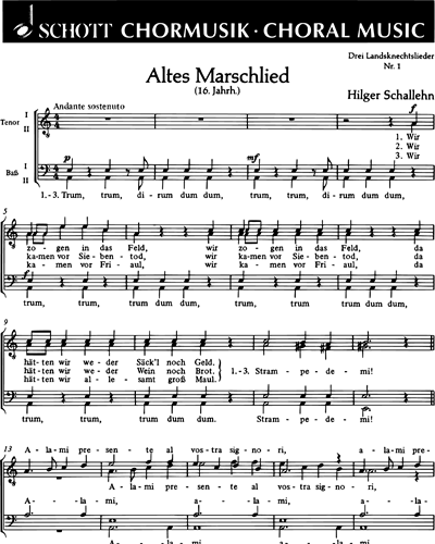 Drei Landsknechtslieder — Hilger Schallehn