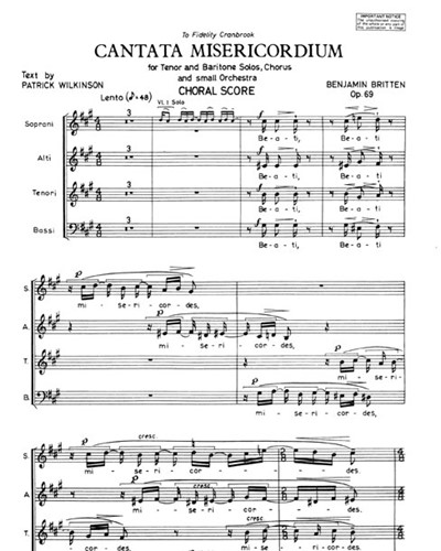 Cantata Misericordium, op. 69 — 布里顿