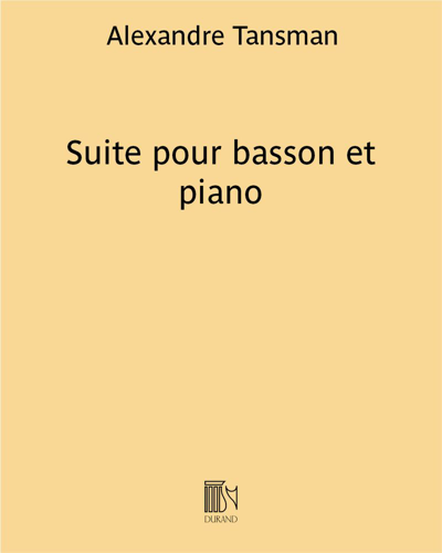Suite for Bassoon and Piano — Alexandre Tansman
