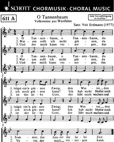 O Tannenbaum / Weiß mir ein Blümlein blaue — Veit Erdmann-Abele