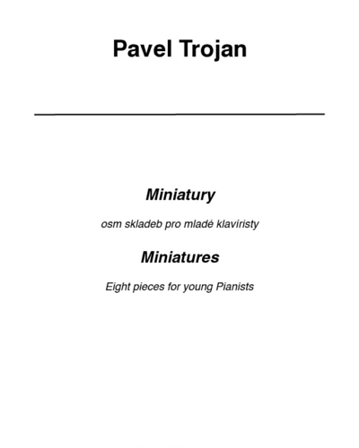 Miniatures, op. 19 — Pavel Trojan
