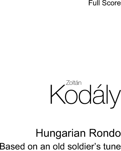 Hungarian Rondo — 柯达伊