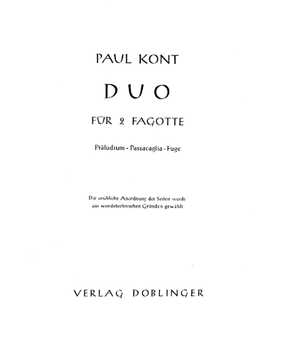 Duo — Paul Kont