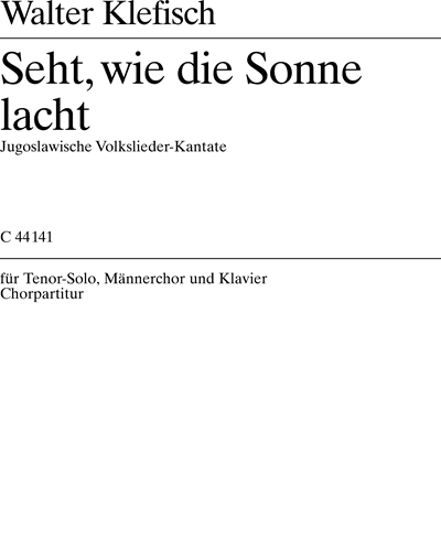 Seht, wie die Sonne lacht — Walter Klefisch
