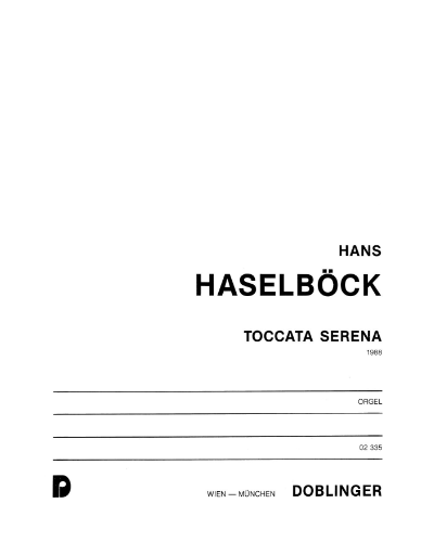 Toccata serena — Hans Haselböck