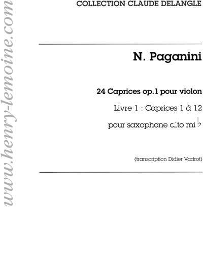 Twenty-four Caprices, Vol. 1 — 帕格尼尼
