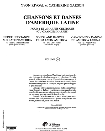 Chansons et Danses d'Amérique Latine, Vol. A — Yvon Rivoal