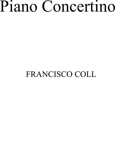Piano Concertino — Francisco Coll
