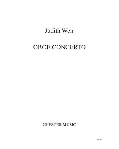 Oboe Concerto — 朱迪思·韦尔
