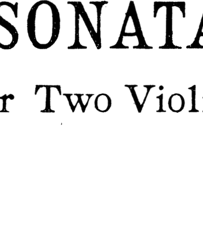 Sonata for Two Violins — Ernest John Moeran