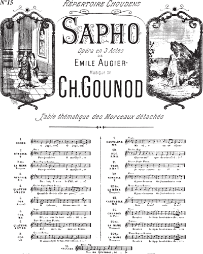 Sapho No. 15 — Charles Gounod