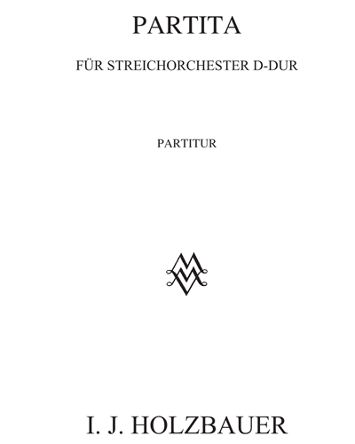 Partita in D major for String Orchestra — Ignaz Holzbauer