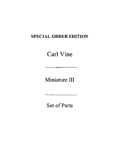 Miniature III — 卡尔·维恩