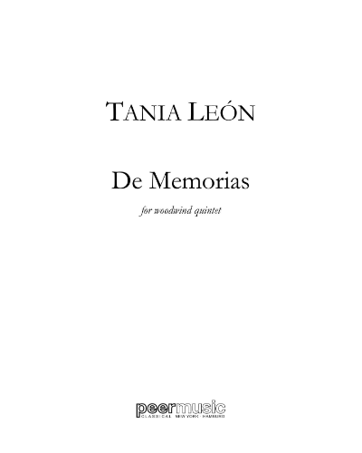 De Memorias — Tania León