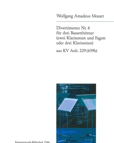 Divertimento No. 4 in B-flat major, K. Anh. 229 — 莫扎特