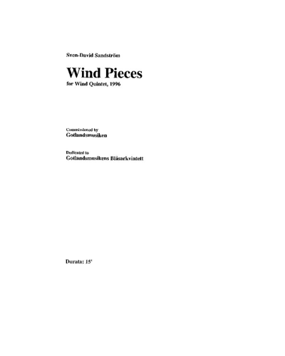 Wind Pieces — 斯文-达维德·桑德斯特伦