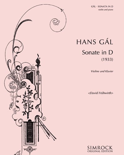 Violin Sonata No. 2 in D major — Hans Gál