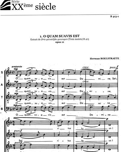 O Quam suavis est — Herman Roelstraete