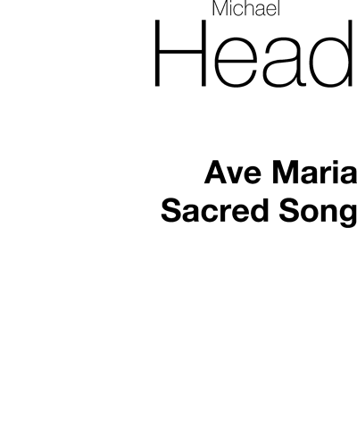 Ave Maria (in C minor) — Michael Head