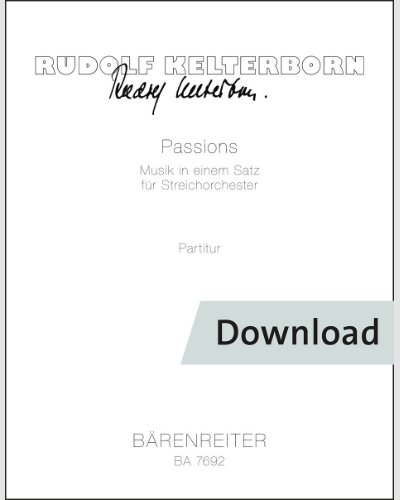 Passions — Rudolf Kelterborn