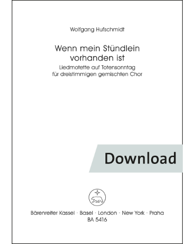 Wenn mein Stündlein vorhanden ist — Wolfgang Hufschmidt