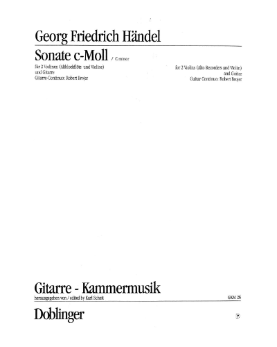 Sonata in C minor, op. 2/1 — George Frideric Handel