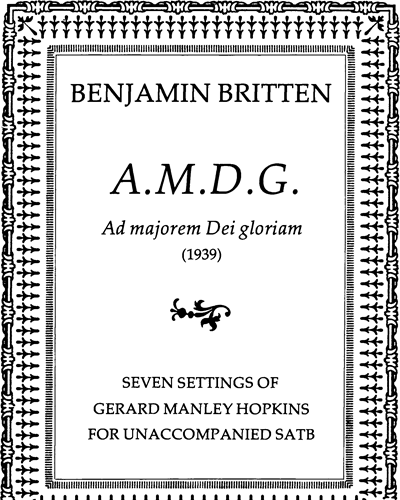 A.M.D.G. — Benjamin Britten