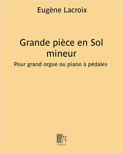 Grande pièce en Sol mineur — Eugène Lacroix