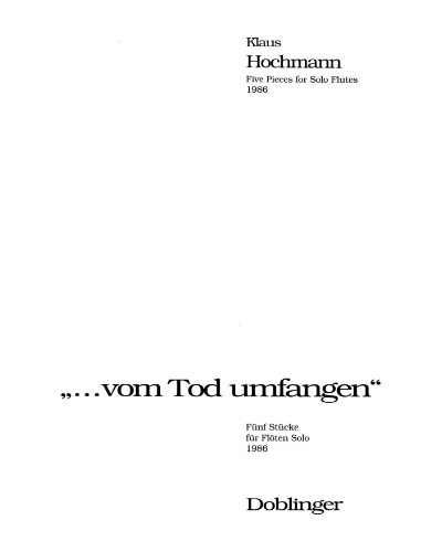 Vom Tod umfangen — Klaus Hochmann