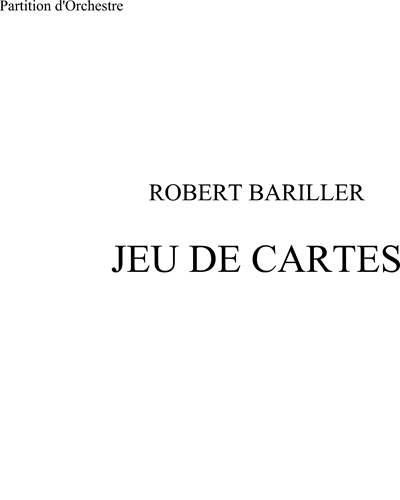 Jeu de cartes — Robert Bariller