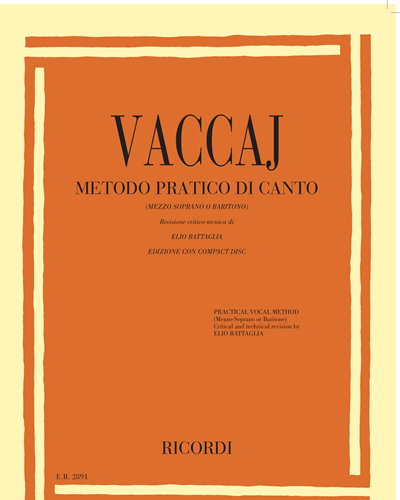 Metodo pratico di canto (Ariette on Texts by Metastasio) — Nicola Vaccai