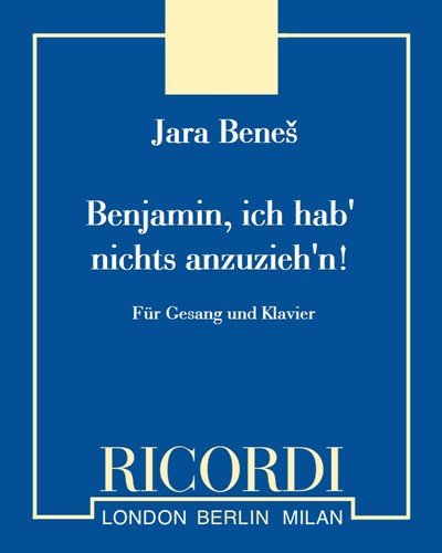 Benjamin, ich hab' nichts anzuzieh'n! — Jara Beneš