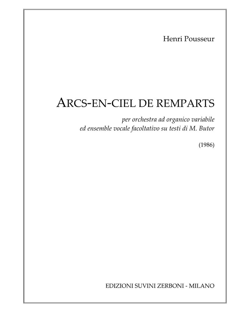 Arcs-En-Ciel De Remparts — Henri Pousseur