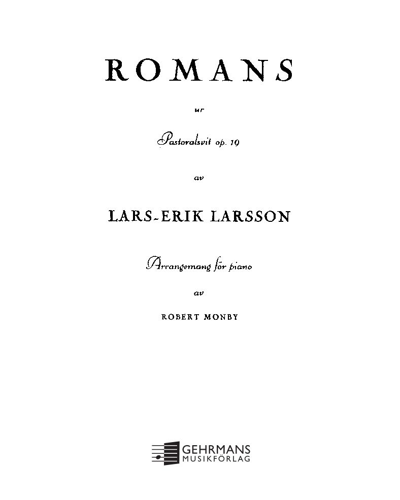 Romance (from 'Pastoral Suite') — Lars-Erik Larsson