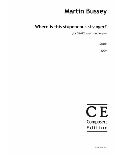 Where is this stupendous stranger? — Martin Bussey