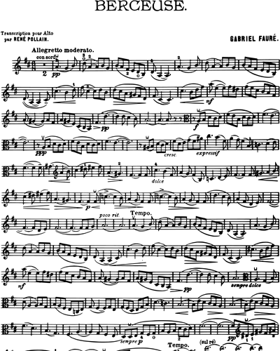 Berceuse, op. 16 — 福雷
