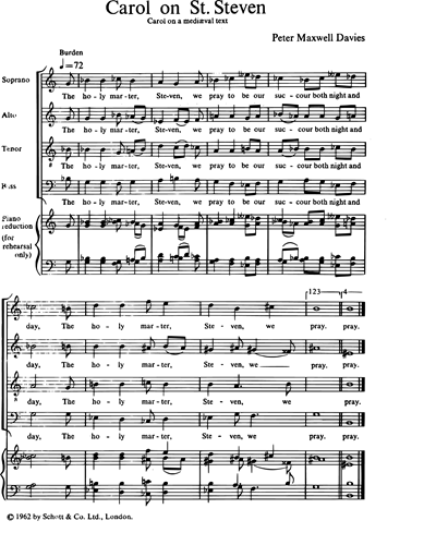 Carol on St. Stephen — 马克斯韦尔·戴维斯
