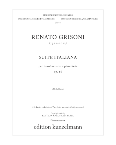 Suite Italiana, op. 26 — Renato Grisoni
