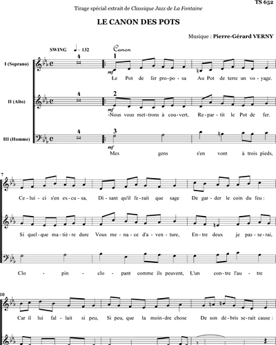 Le Canon des Pots - choir part — Pierre-Gérard Verny