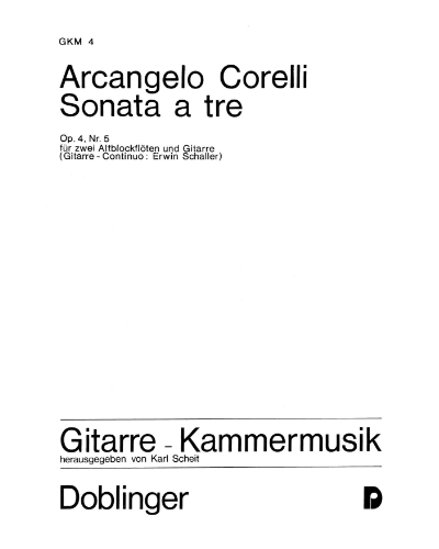 Sonata a tre in C minor, op. 4/5 — Arcangelo Corelli