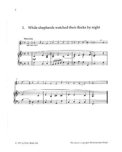 While Shepherds Watched Their Flocks — Traditional