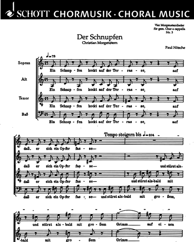 Vier Morgensternlieder — Paul Nitsche