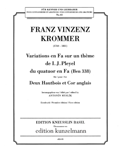 Variations on a Theme by I. J. Pleyel — 弗朗茨·克罗默尔
