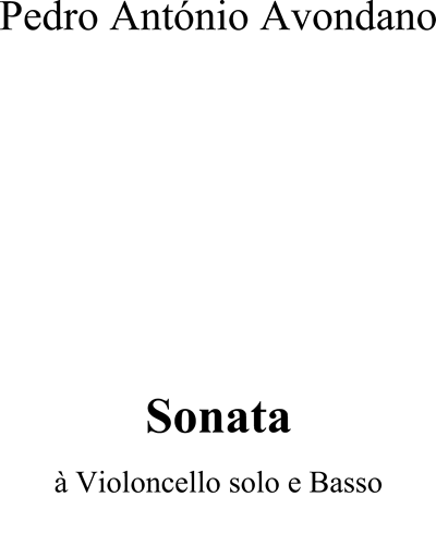 Sonata in F major — Pedro António Avondano