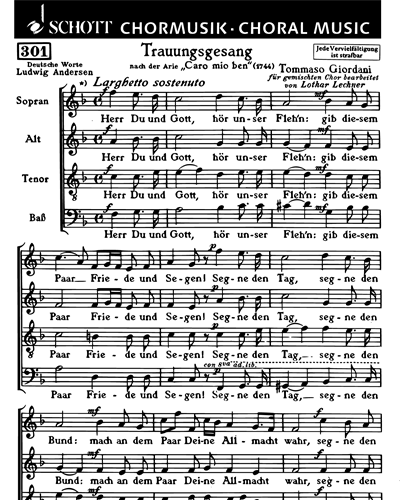 Trauungsgesang — Tommaso Giordani