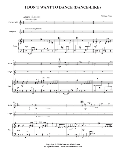 I Don't Want to Dance (Dance-Like) — William Price