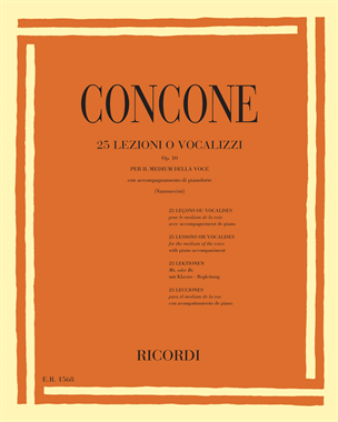 25 lezioni o vocalizzi per il medium della voce Op. 10 — Giuseppe Concone