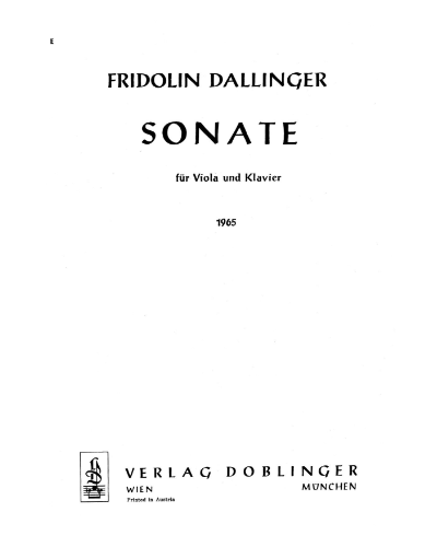 Sonata — Fridolin Dallinger